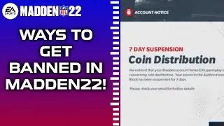THE EASIEST WAYS TO GET BANNED IN MADDEN? - Madden 22 Tips