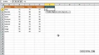 Funci&oacute;n Y en Excel