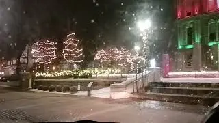 Night-time Snowstorm chase in Western, Ohio! Live storm chaser.