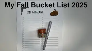 Destiny Plans - Fall 2025 Bucket List