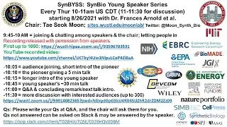 SynBYSS with Prof. Bruce Rittmann at ASU, NAE member/AAAS Fellow & Dr. Yale Michaels at UBC