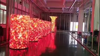 King Visionled Effect of LED column-type, cylindrical LED full-color display screen (Model: P2)