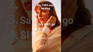 my 1989 vault ranking #1989taylorsversion #swiftie #1989 #youtubeshorts #taylorswift
