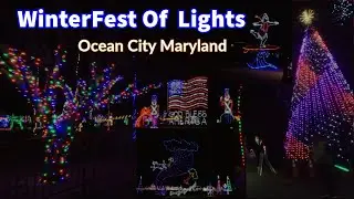 4K Winterfest of lights Ocean City Maryland