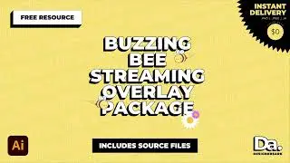 Buzzing Bee Streaming Overlay Package for Twitch and YouTube