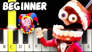 The Amazing Digital Circus Pilot - TADC - Fast and Slow (Easy) Piano Tutorial - Beginner