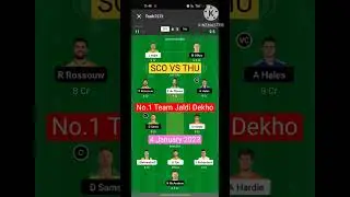 SCO vs THU Dream11 | Perth Scorchers vs Sydney Thunder Today Big Bash T20 Dream11 Team | SCO vs THU