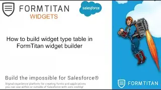 How to build widget type table in FormTitan widget builder