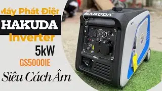 M&aacute;y Ph&aacute;t Điện Chạy Xăng Hakuda 5Kw GS5000IE Inverter Si&ecirc;u C&aacute;ch &Acirc;m