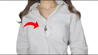 Блузка расходится на груди? 😱ШВЕЙНАЯ ХИТРОСТЬ, которая спасет за 2 минуты!🔥