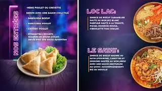 Authentic Thai Restaurant Menu Design &ndash; Digital & Print