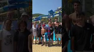 Команда в аквапарке. Сборы плавательного клуба в Москве STARS & LEGENDS. Тренер Тарабрин Александр.