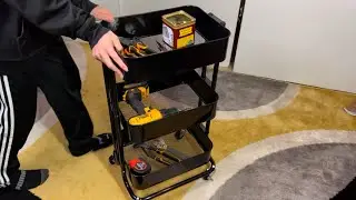 Rolling 3 Tier Metal Utility Cart Review - Heavy Duty Storage Rolling Cart