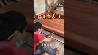 Improving Solid Wood Door Stability with Screws | UB Wooden Door Works #woodworking #viralvideo #usa