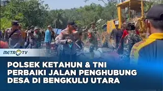 Puluhan Tahun Jalan Rusak Tak Tersentuh,  Polsek Ketahun dan TNI Turun Tangan