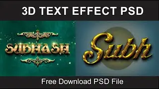 How To 3d  PSD  Text Effect Photoshop Tutorial 2023 Page - 33  | Free Download PSD file