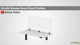 Acrylic Sneeze Guard Desk Divider - Freestanding