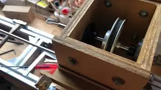 Added The Weighting System to My String-Winding Machine   ---  test run