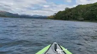 Choppy day on Coniston in our Gumotex solar