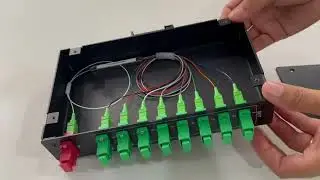 1x8 rack mount plc splitter din rail box #plc #ftth #telecom #splitter #plcsplitter #patchpanel