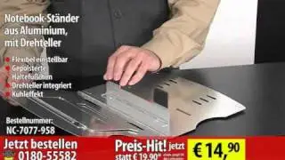 General Office Notebook-St&auml;nder aus Aluminium, mit Drehteller