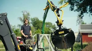 Kraftfull gripskopa f&ouml;r skogsvagn till ATV 21-KGS42