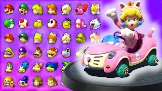 Mario Kart 8 Deluxe - 200cc Fruit Cup Wave 4 DLC (Cat Peach Gameplay)