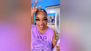 Ponytail on natural short hair using frontal