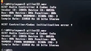 MSDOS AC97 WAV PLAYER without an audio driver, without HIMEM.SYS, without DPMI.