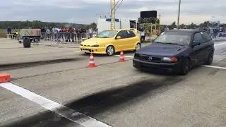 Fiat Bravo turbo tuning vs Opel Astra 2.5 V6 - Drag race - Fiat vs Opel - Beschleunigungsrennen