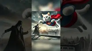 Cat Hero Adventures - SuperHero Meow vs Villain Bat | Episode 1 #cat  #aicat  #avengers #shorts