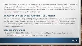 How to Solve the ng: not found Error When Building an Angular Docker Image