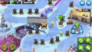 Alien Creeps TD Walkthrough Level 27 Frozen Fissure for 4 stars Veteran gameplay