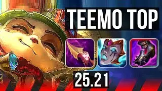TEEMO vs YORICK (TOP) | 1300+ games | NA Master | 25.21