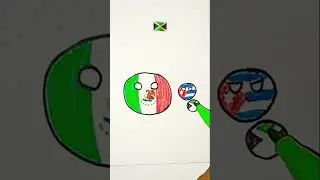 Draw Flag Map of Jamaica 🇯🇲 | Jamaica Countryball #countryball #jamaica