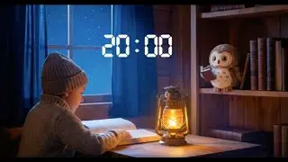 20 Minute Reading Timer for Kids 🐾 Baby Owl Storytime | Calm Focus Music + Countdown