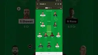 PBKS vs KOL|DREAM11| #shorts #ipl #dream11