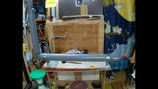水タンク （75塩ビ管で作成、今後、軽トラに取り付け予定）