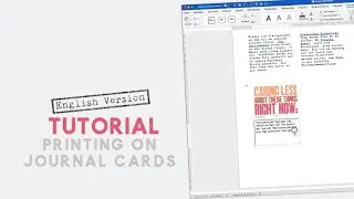 Tutorial | Printing On Journal Cards | English Version