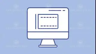 Computer video line icon on the Alpha Channel