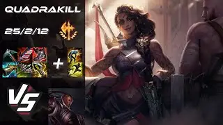 BOTTOM Samira vs Lucian [QUADRAKILL] - EU Grandmaster Patch 25.S2.4