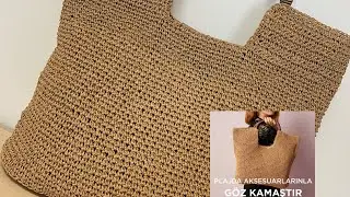 PENTİ ÇANTA (KAĞIT İP ) ÖRGÜ