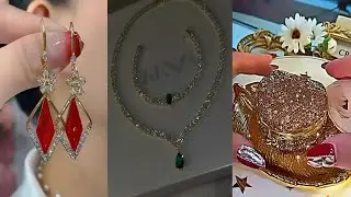 new Ruby earring design/new diamond necklace with bracelet/ latest new diamond earring💖
