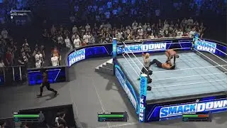 WWE 2K24 Triple Threat count out!?!?!