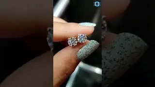 Round Brilliant Cut Moissanite #stud #screwback Earrings