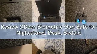 Review XDeer Biometric Gun Safe for Nightstand, Desk, Bedside Mounted, Auto Open Pistol Safe, Drawer