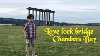 #เที่ยวอเมริกา   พาเด็กๆไปเก็บหอยเก็บปูกันคะ || Love lock bridge Chambers Bay