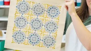 Сумки-шопперы с блочной печатью от Тесс Грейс из The Arty Crafty Place (дегустационное видео)