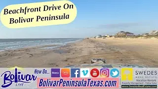 Beachfront Drive Saturday Morning On The Upper Texas Coast, Bolivar Peninsula.