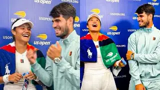 Alcaraz & Emma Raducanu Imitate Each Other & Can&rsquo;t Stop Laughing | US Open 2025